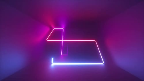 leuchtendes Neonlabyrinth