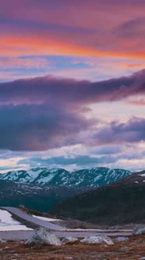 Vista panorâmica incrível do norueguês