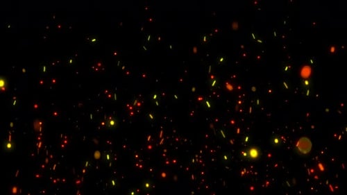 Seamlessly Looping Glowing Fire Sparks Particles Overlay