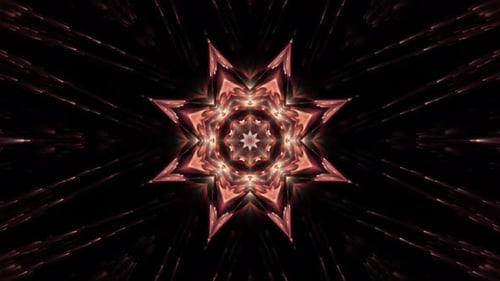 Vibrant Abstract Light Tunnel Kaleidoscope Seamless Loop