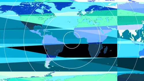Hi tech earth map news background