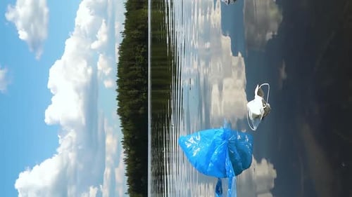 Plastic Trash in Nature