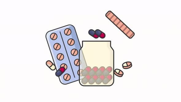 color line Medication animated icon, Elements Motion Graphics ft ...
