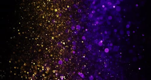 Colorful Abstract Bokeh Background with Purple and Gold