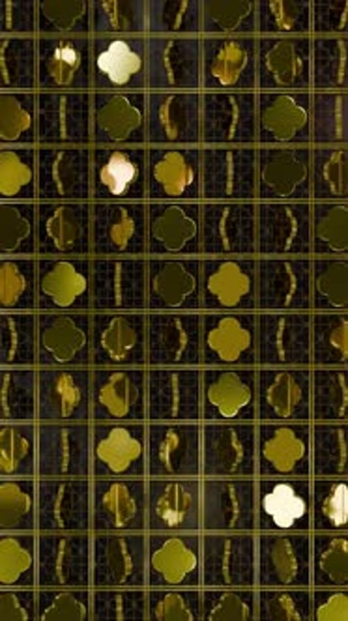 Golden Decorative Clover Pattern Loop Background