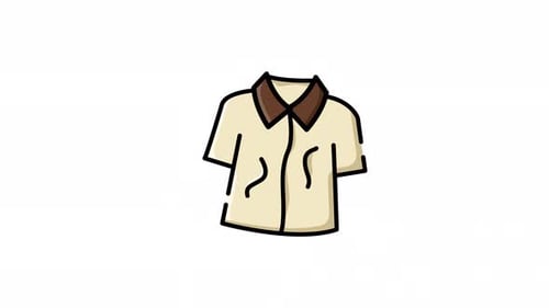 Animated Hand-Drawn Polo Shirt Icon