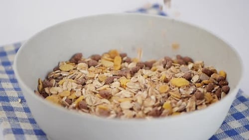 Detail Shot of Granola Musli in a Bowl