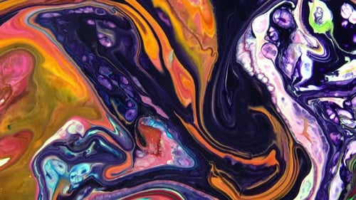 Abstrakte bunte Tintenbewegungen breiten sich auf der Wassertextur aus 42