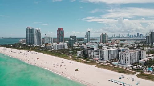 Aerial View of Miami Beach Florida