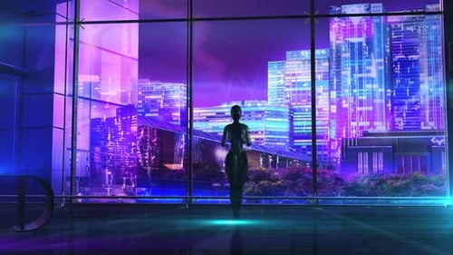 Android se trouve au milieu d'un bureau 4K moderne