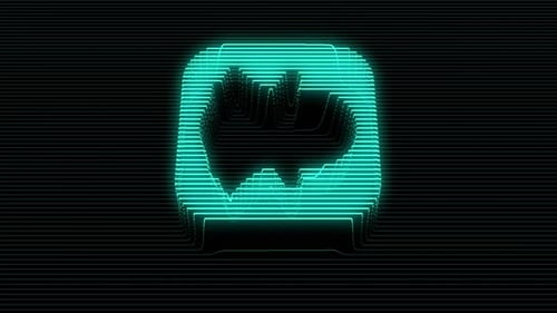 Abstract Neon Futuristic HUD Element Loop