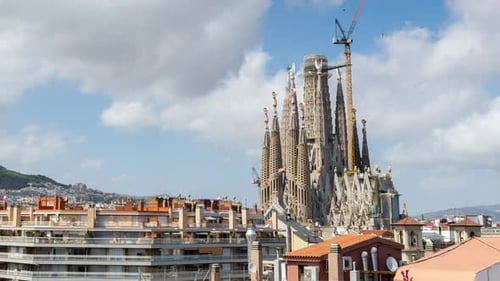 Sagrada Familia Cathedral in Barcelona From a Unique High Vantage Point