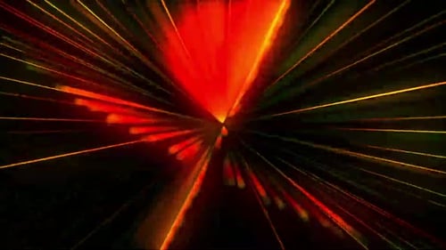 Abstract Colorful Light Ray Hyperspace Tunnel Background