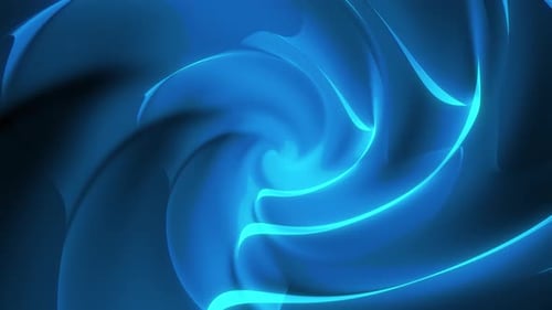 Abstract Fluid Blue Neon Lines Swirling Background Animation