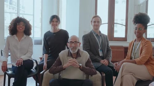 Group Portrait of Successful Business Team in the Office