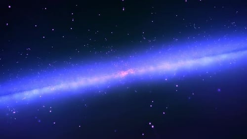 Blue Glittering Galaxy Particles Animation