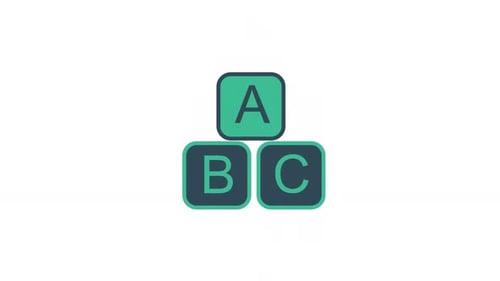 Abc symbol icon animation video