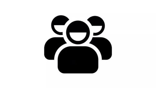 Animated Flat Design Team Group Icon Reveal