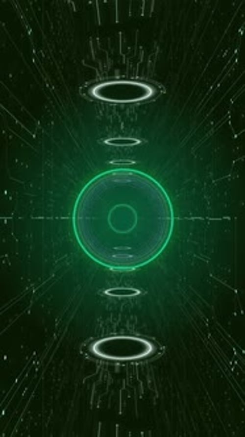Vertical Video Futuristic Tunnel Animation Experience