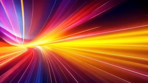 Dynamic light streaks in vibrant colors
