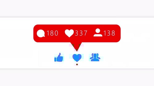Flat Design Social Media Engagement Counter Animation