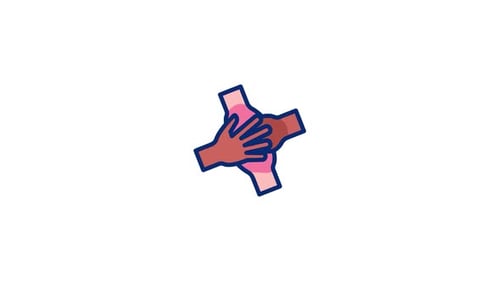 Animiertes Freunde-Symbol