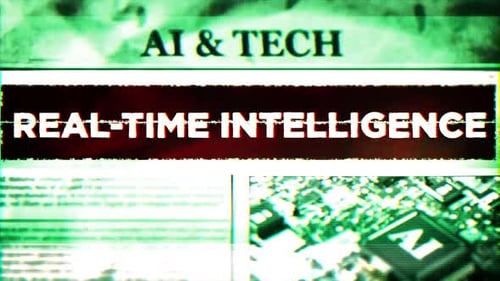 AI & Tech Glitch Text Reveal Intro