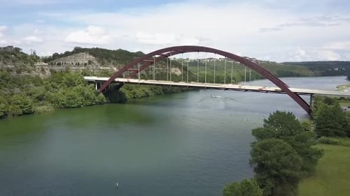 Aerial Shot Of Bridge In Austin Hd