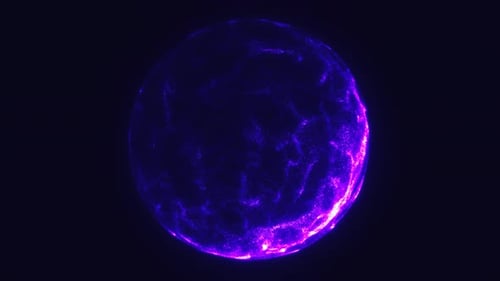 Abstract Cosmic Energy Sphere Particle Animation