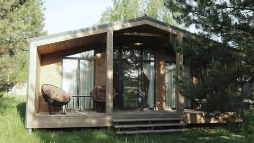 Modern Cabin in a Wooded Rural Setting