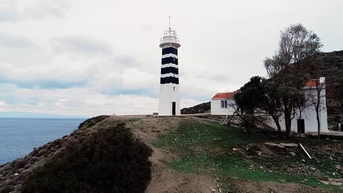 Historical izmir sarpincik lighthouse