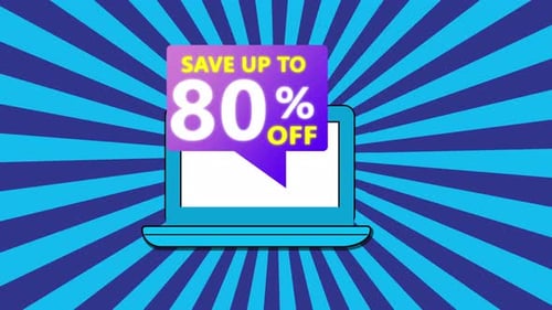 Animated Laptop Screen Reveals Discount Offer