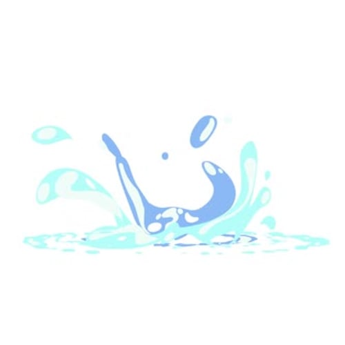 Fluid Flat Design Water Drop Splash Animation