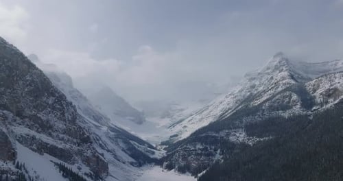 aerial view of Fairview Mountain at lake luise