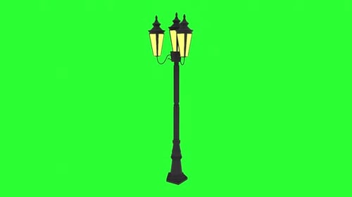 3D-Objekt mit rotierender Schleife für Straßenlaterne