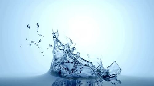 Vibrant Water Splash on Light Blue Background