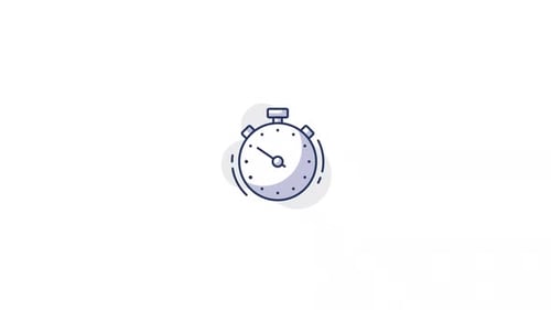 Minimal Stopwatch Icon Animation for Time Tracking