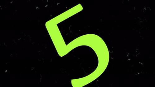 Grunge Countdown Numbers with Distorted Background