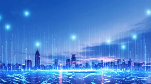 4K Science And Technology City Video