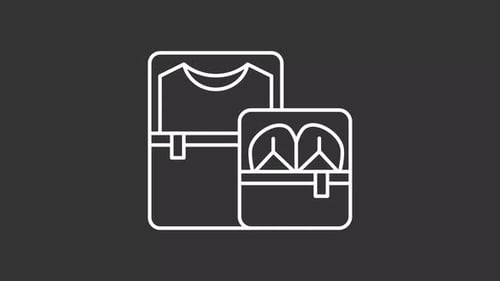 Minimal Animated Travel Luggage Line Icon