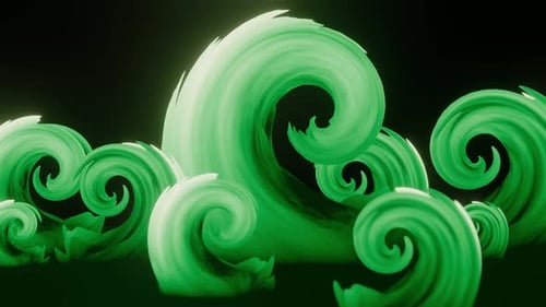 Spiral Wave 3d Abstract Element