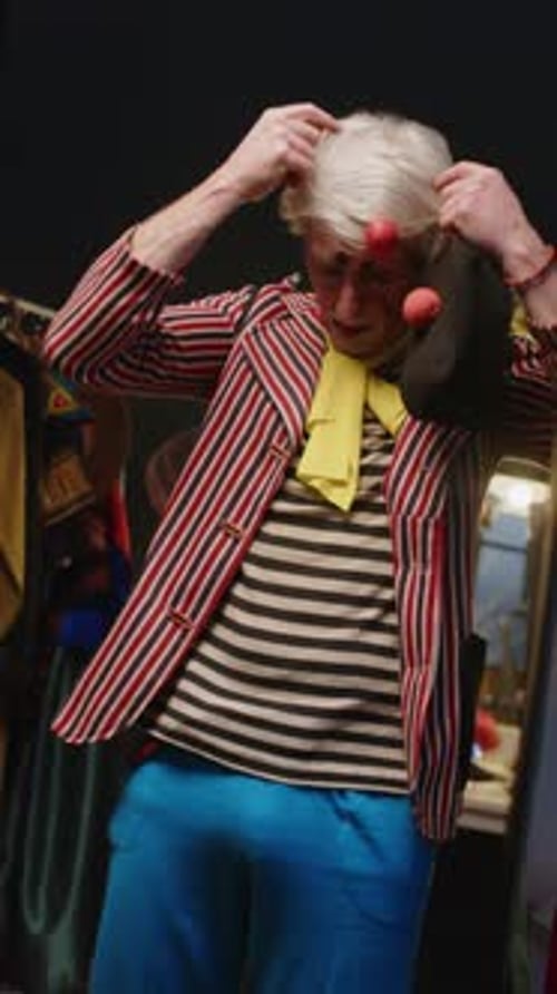 Adult Putting On Makeup and Outfit