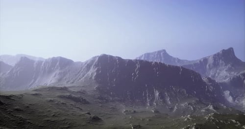 Majestic Mountain Landscape with Rocky Terrain Under a Clear Sky