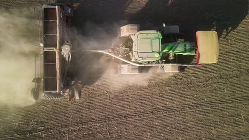 Tractor on the field seeding wheat