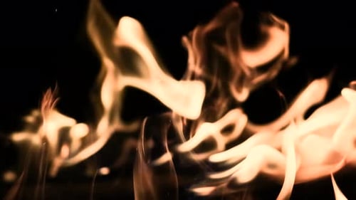 Fire blowing in the wind