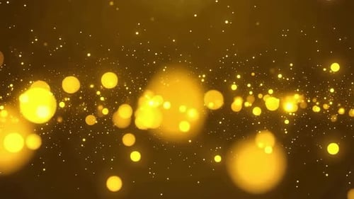 Golden Bokeh Particles Festive Glitter Motion