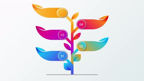 Tree Infographic Design Background 4K