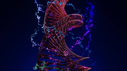 3D-Animation von DNA-Strängen - Medizinisches Konzept