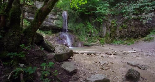 a small waterfall