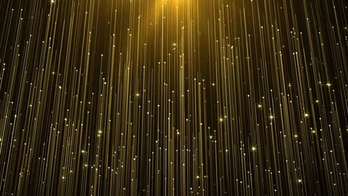 Elegant Golden Particle Lines Uplifting Abstract Background